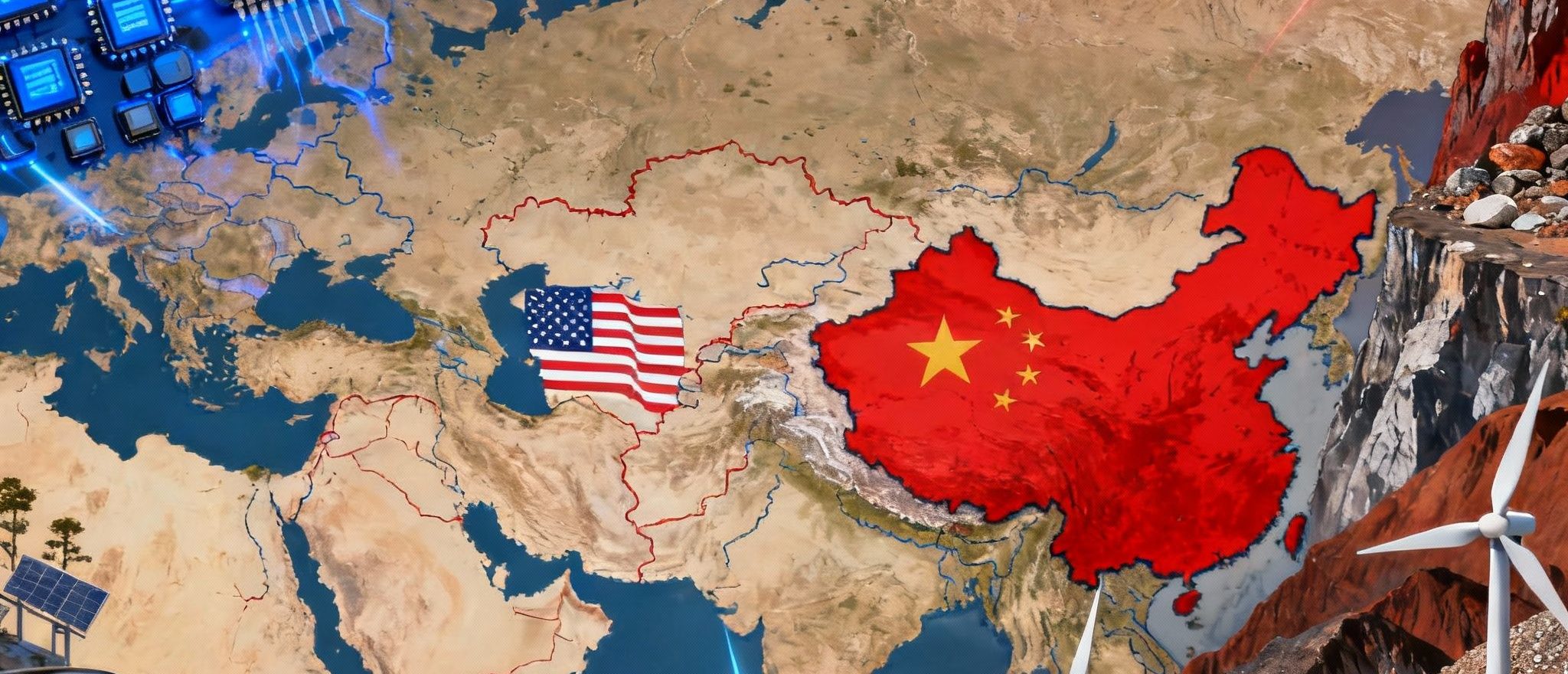 Ресурсная уязвимость США: 100% зависимость от минералов для ИИ.